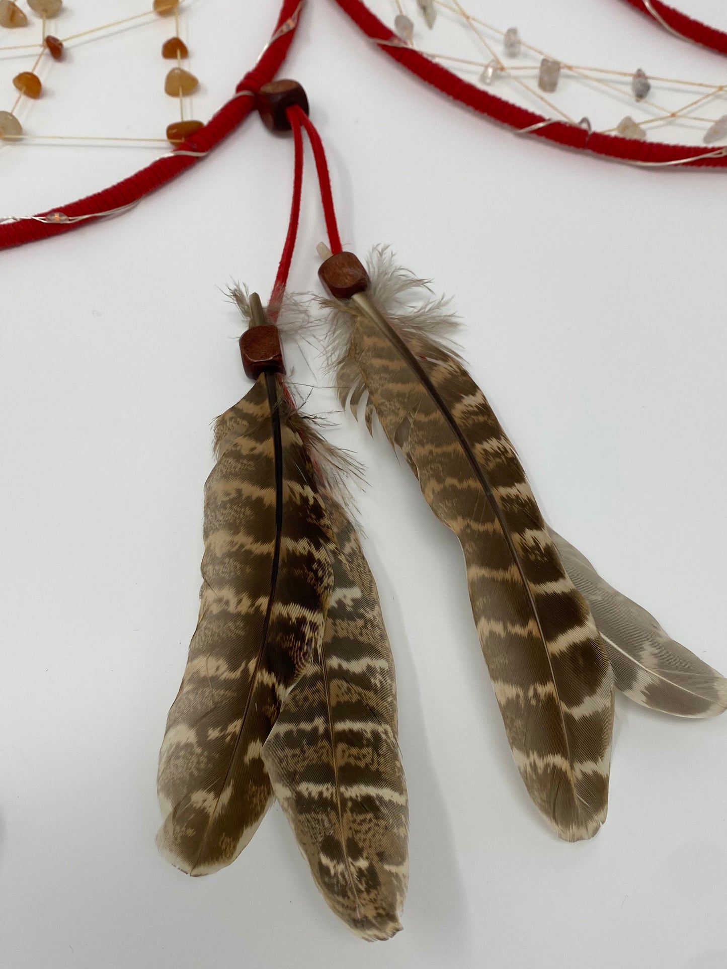Red Rose Triple Moon Dreamcatcher