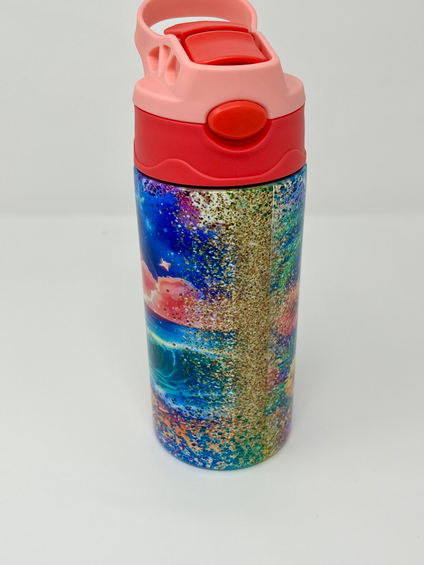 Glitter Turtle 12oz Insulated Kids Travel Tumbler
