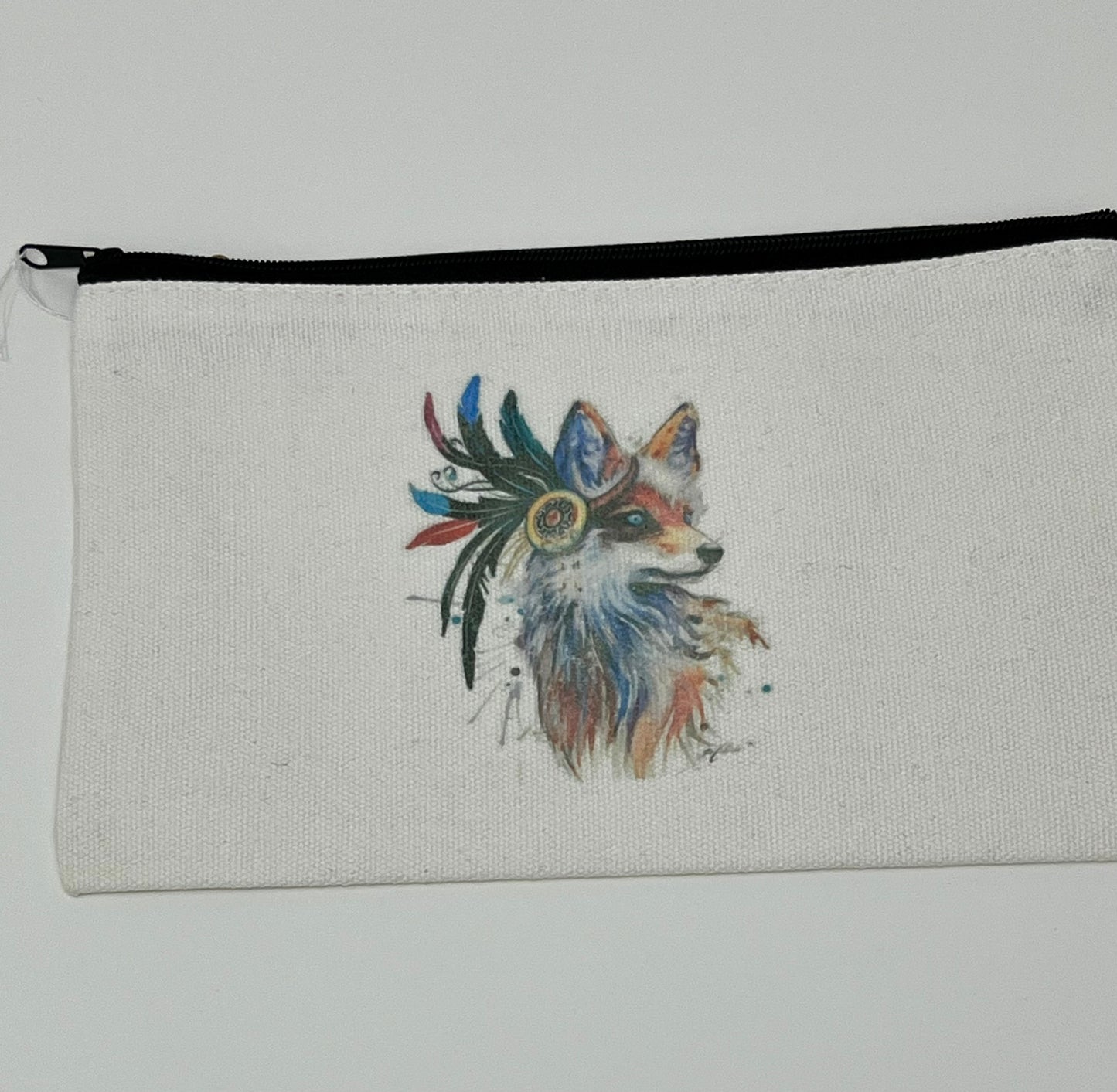 Watercolor Fox Grab and Go Zipper Bag