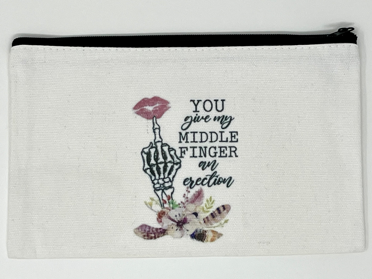 Middle Finger Grab and Go 8x6 Travel Bag