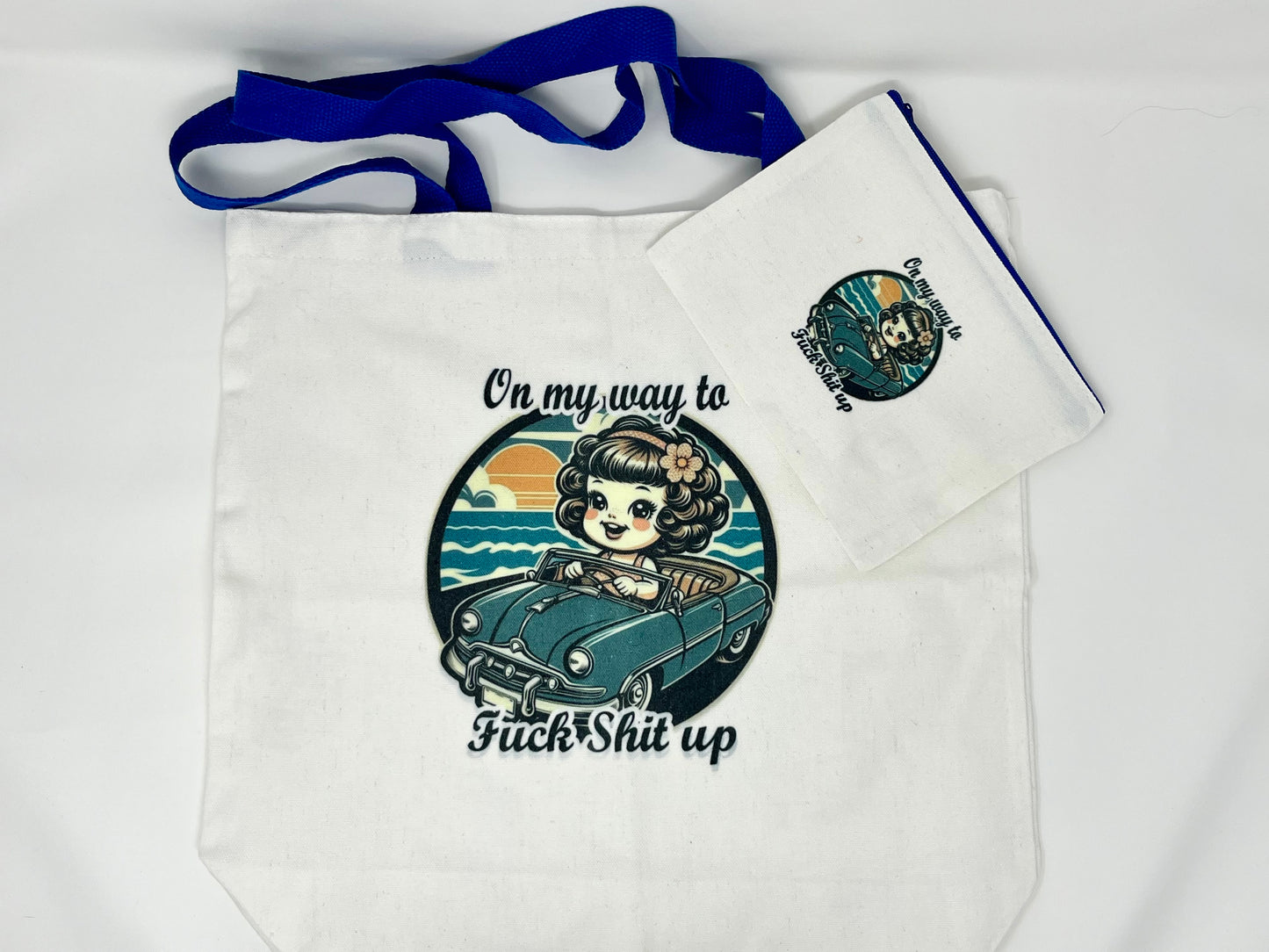 On My Way Tote and Travel Bag Set