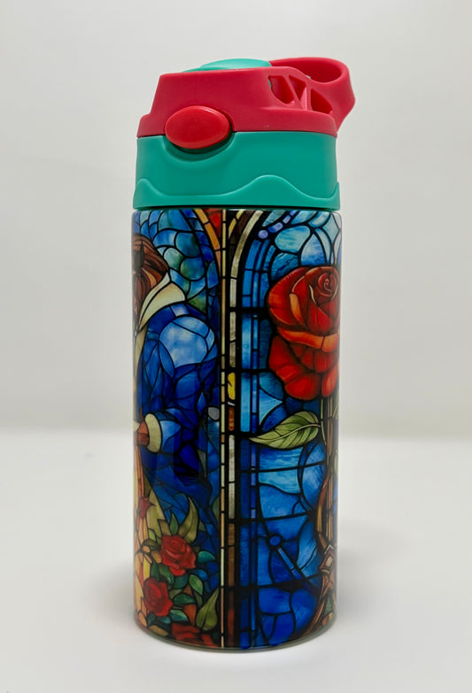 Stained Glass Princess 12oz Insulated Kids Travel Tumbler