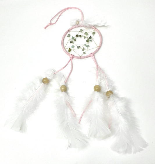 Pink Dreamcatcher with Green Aventurine