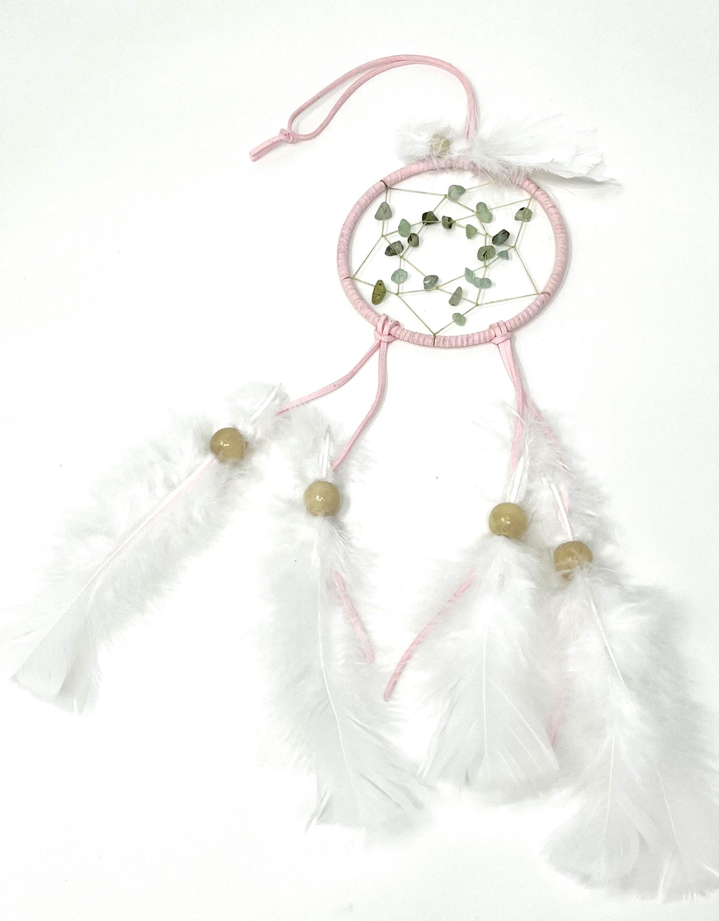 Pink Dreamcatcher with Green Aventurine