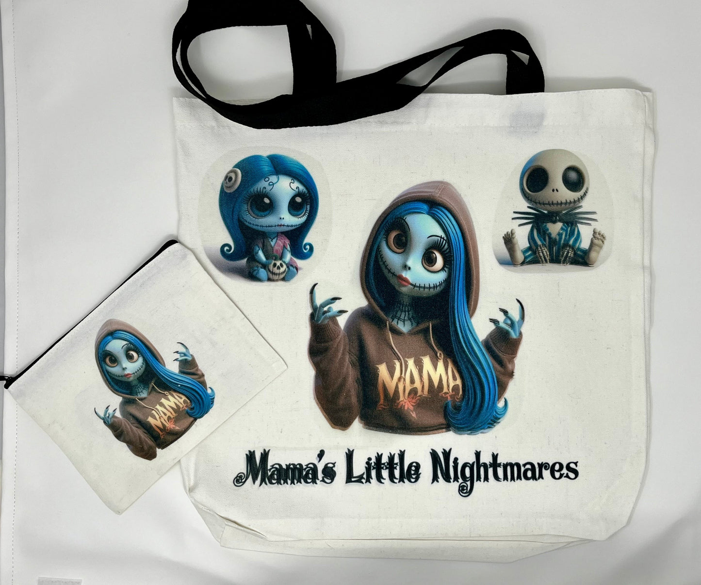 Mama's Little Nightmares Tote and Travel bag set