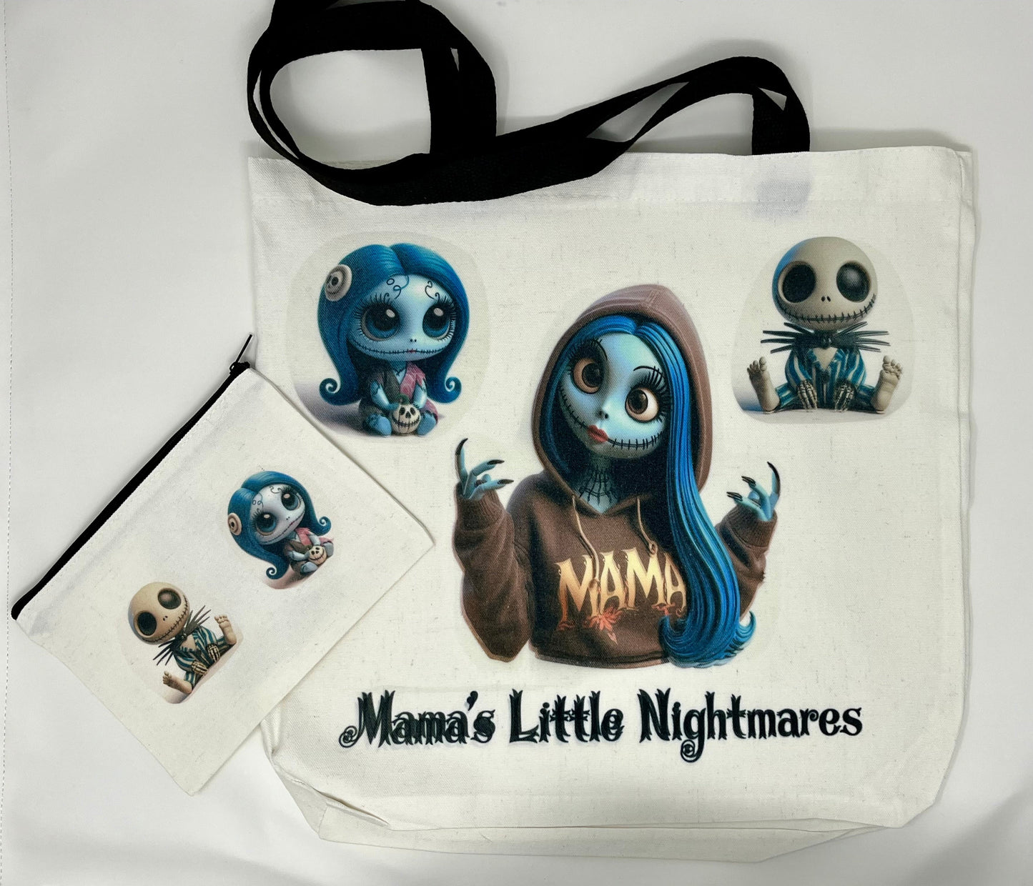 Mama's Little Nightmares Tote and Travel bag set