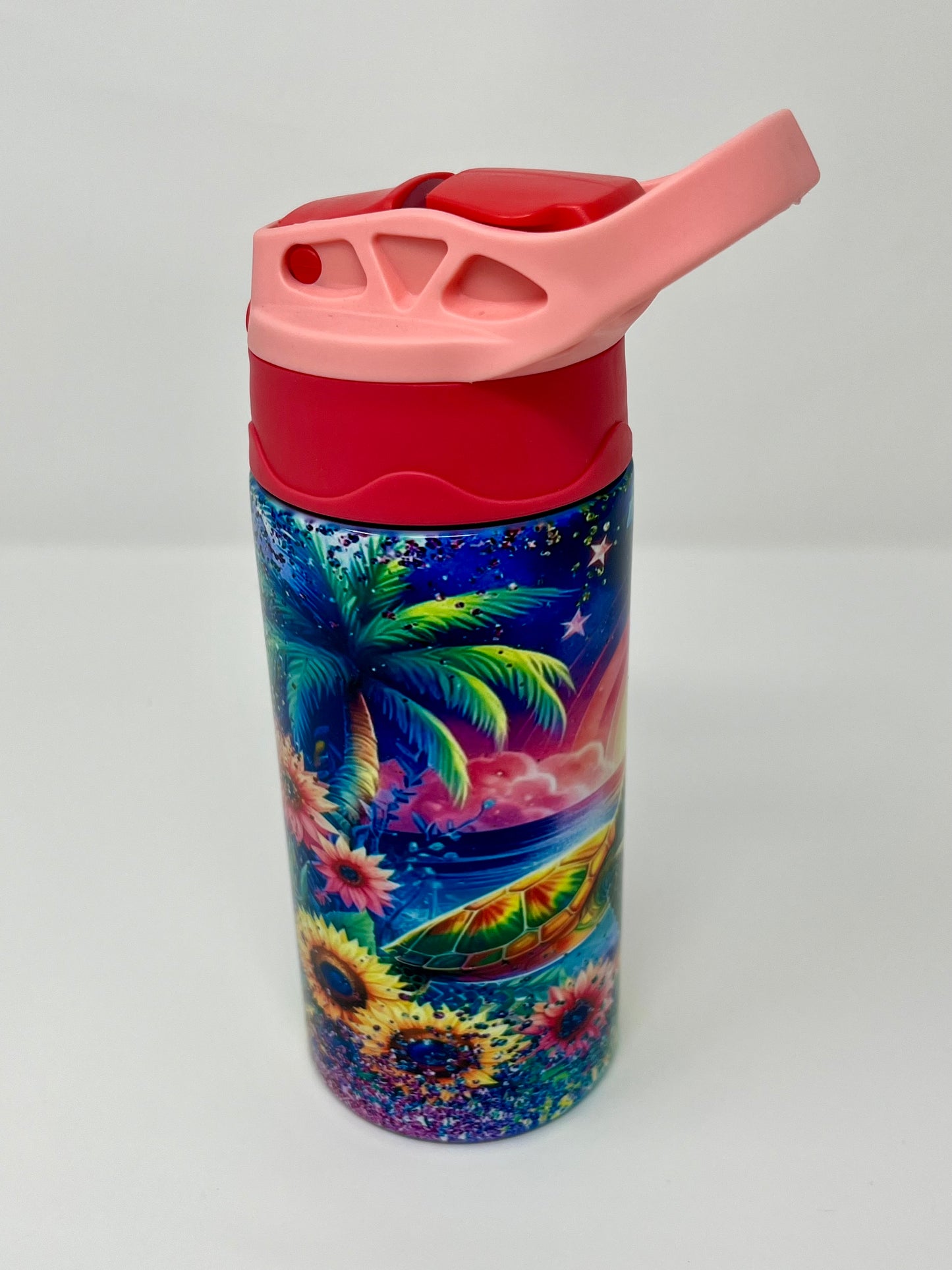 Glitter Turtle 12oz Insulated Kids Travel Tumbler