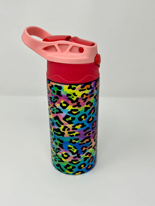 Neon Animal Print 12oz Insulated Kids Travel Tumbler