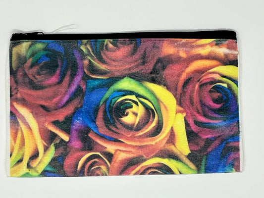 Rainbow Roses Grab and Go Zipper Bag