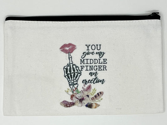 Middle Finger Grab and Go 8x6 Travel Bag
