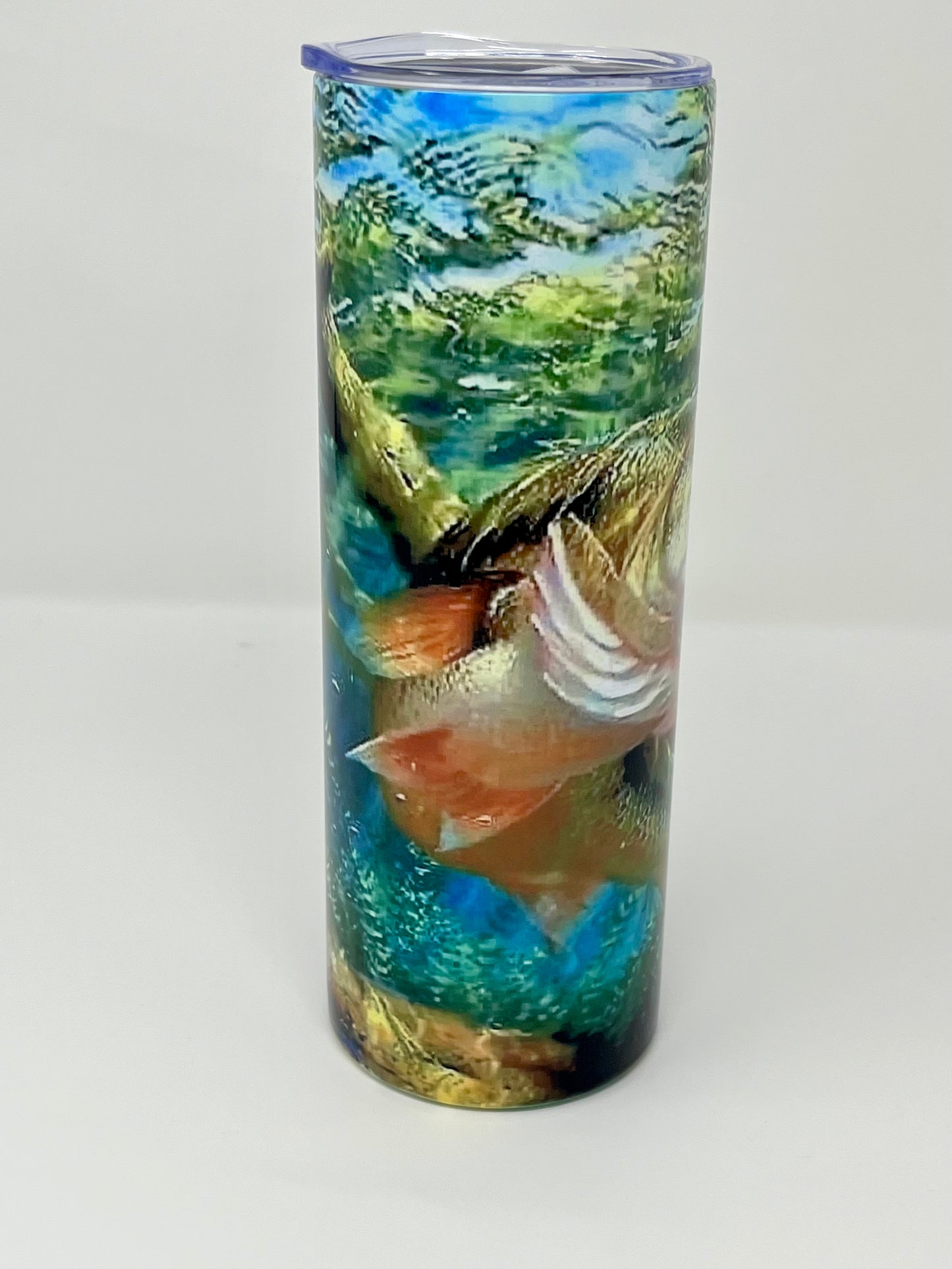 Under Water Bass 20oz Skinny Tumbler