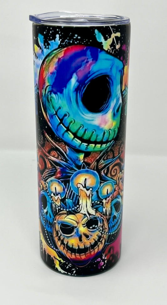 Paint Splash Pumpkin King 20oz Skinny Tumbler